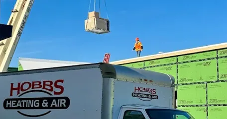 Commercial rooftop unit service by Hobbs Heating and Air, LLC in Azle, TX